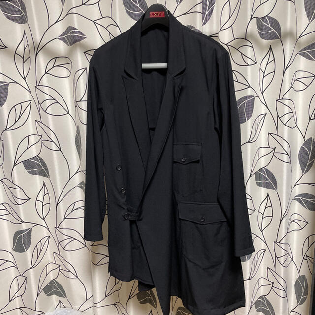 yohji yamamoto pour homme シワギャバ袈裟ジャケット袖丈64cm