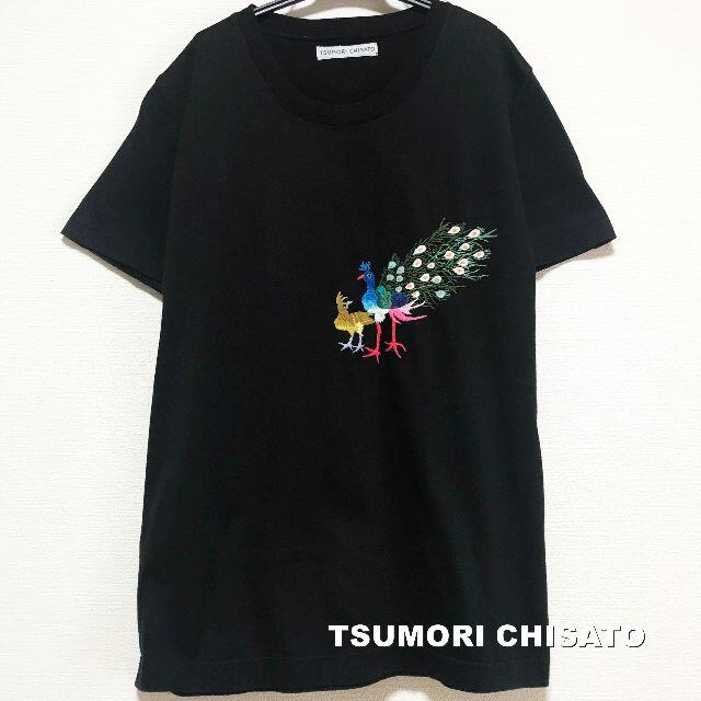 TSUMORI CHISATO(ツモリチサト)の【TSUMORI CHISATO】ツモリチサト 刺繍Peacock Tシャツ レディースのトップス(Tシャツ(半袖/袖なし))の商品写真