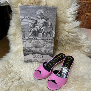 グッチ(Gucci)の【新品未使用】GUCCI  scarlet sandal パンプス 36 ピンク(ハイヒール/パンプス)