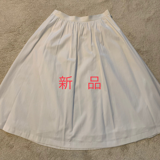 ストロベリーフィールズ(STRAWBERRY-FIELDS)のストロベリーフィールド　ストライプホワイトスカート(ひざ丈スカート)
