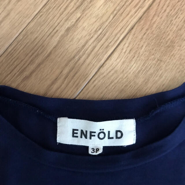 ENFOLD(エンフォルド)のENFOLD スビン天竺スリットボックスTシャツ☆ レディースのトップス(Tシャツ(半袖/袖なし))の商品写真