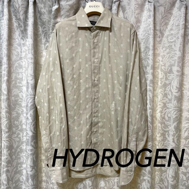 HYDROGEN - HYDROGEN スカル総柄 ボタンシャツ メンズ 匿名配送の通販