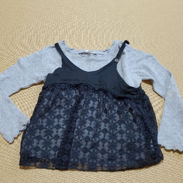 BREEZE(ブリーズ)のBREEZE ブリーズ　キャミソール付きカットソー　120 キッズ/ベビー/マタニティのキッズ服女の子用(90cm~)(Tシャツ/カットソー)の商品写真