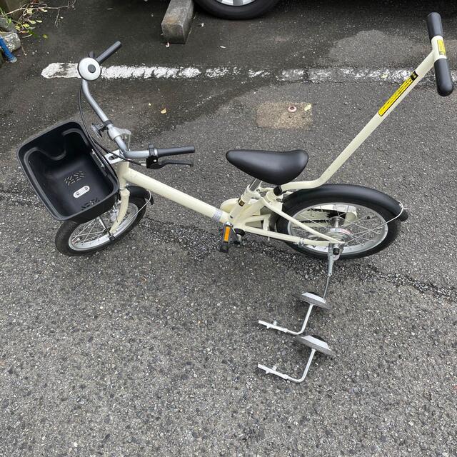 MUJI (無印良品) - 無印良品 16型幼児用自転車・押し棒 補助輪