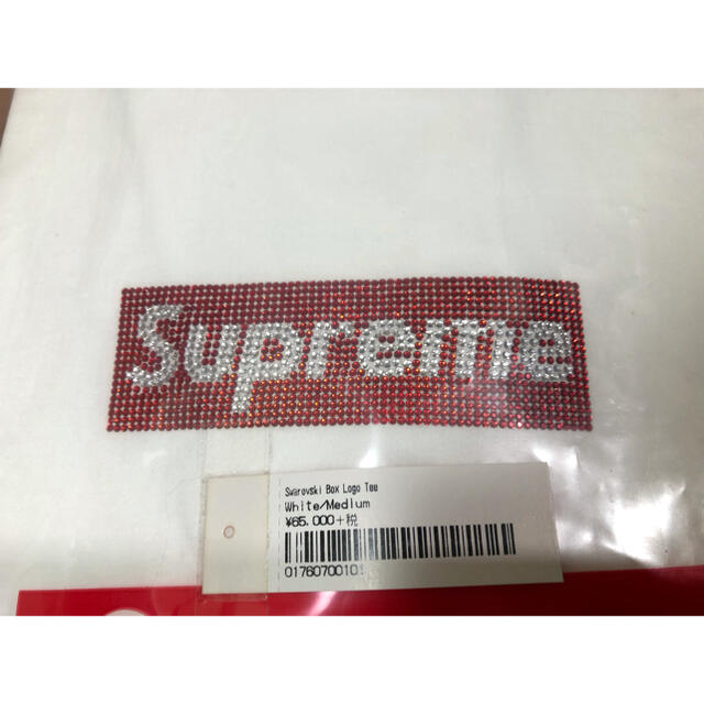 新品 Supreme Swarovski Box Logo TEE 白M