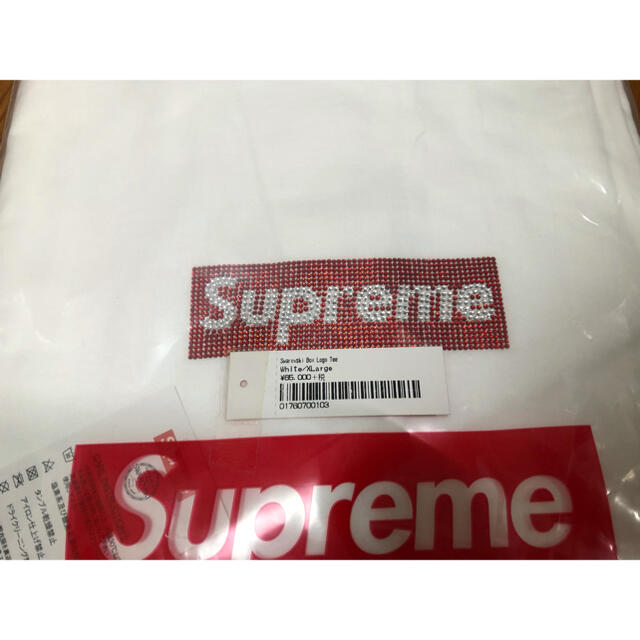 新品 Supreme Swarovski Box Logo TEE 白XL