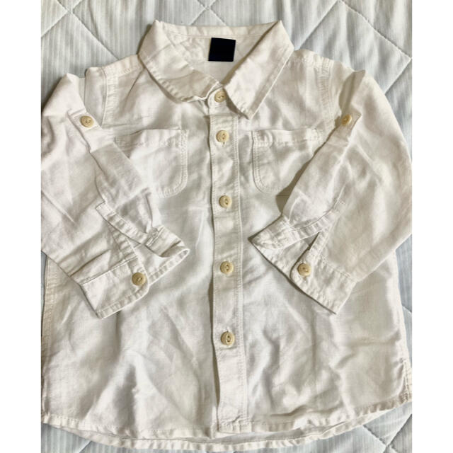 babyGAP(ベビーギャップ)のGAP 麻混シャツ　90 キッズ/ベビー/マタニティのキッズ服男の子用(90cm~)(ブラウス)の商品写真