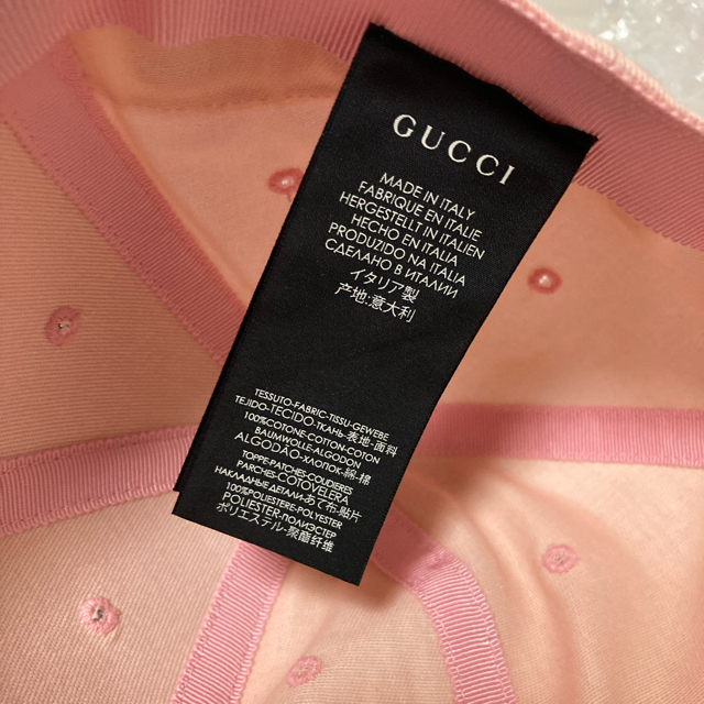 Gucci(グッチ)のGUCCI ヤンキース キャップ ピンク レディースの帽子(キャップ)の商品写真