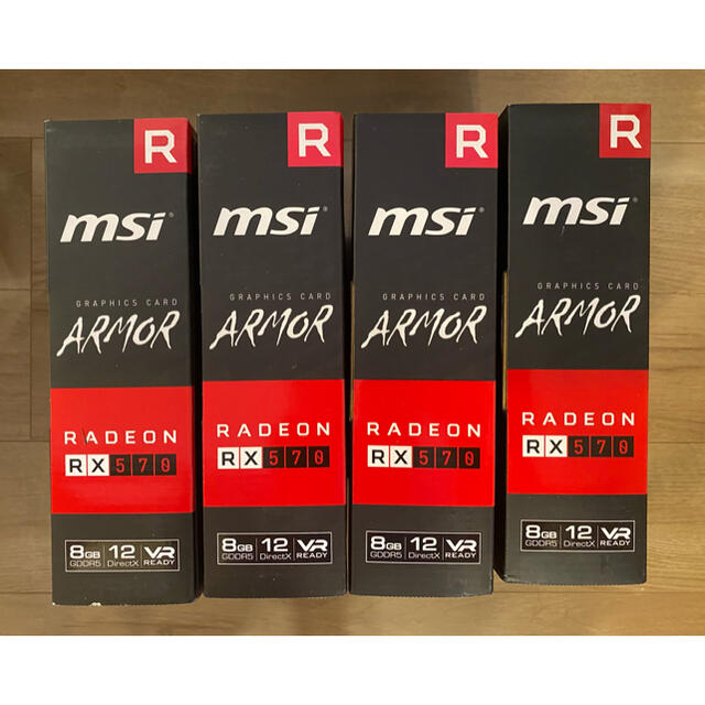 MSI RX570 8GB 4枚　約120mh/sマイニング