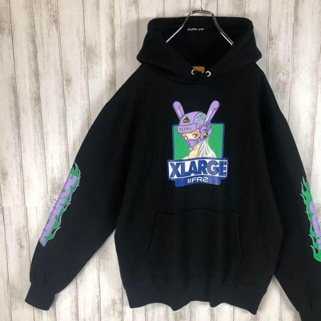 流行 パーカー ファイヤーパターン 限定コラボ XLARGE FR2 【最高 ...