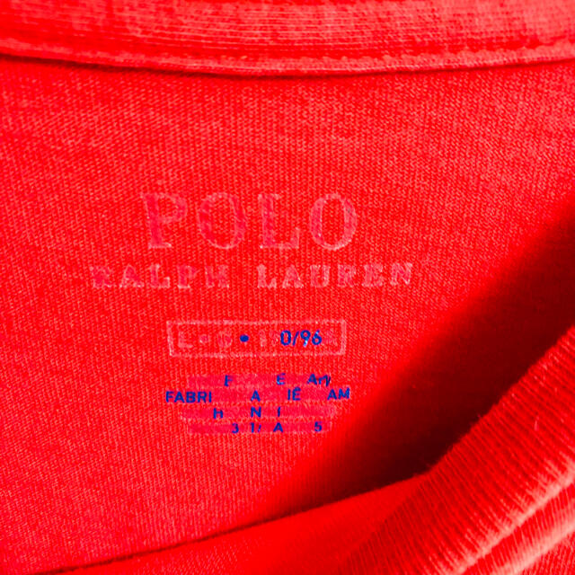 POLO RALPH LAUREN(ポロラルフローレン)の■美品■ポロラルフローレン Tシャツ　L　レッド　ワンポイント刺繍 レディースのトップス(Tシャツ(半袖/袖なし))の商品写真
