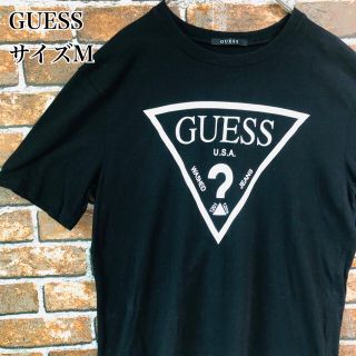 ゲス(GUESS)の【希少】ゲスGUESS TシャツM ブラック　90s ゆるだぼデカロゴ(Tシャツ/カットソー(半袖/袖なし))