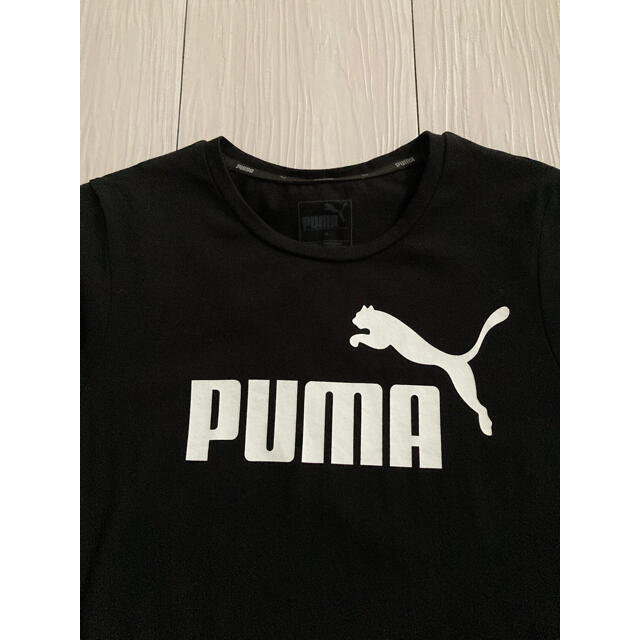 PUMA(プーマ)の送料込み♪美品☆PUMA/プーマ　Tシャツ☆ショート丈 レディースのトップス(Tシャツ(半袖/袖なし))の商品写真