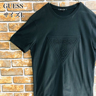 ゲス(GUESS)の【希少】ゲスGUESS TシャツL ブラック90s ゆるだぼデカロゴ(Tシャツ/カットソー(半袖/袖なし))