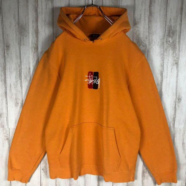 【東海オンエアてつや着用】STUSSY パイル センター刺繍ロゴ パーカー 希少 【東海オンエアてつや着用】STUSSY パイル センター刺繍ロゴ パーカー 希少