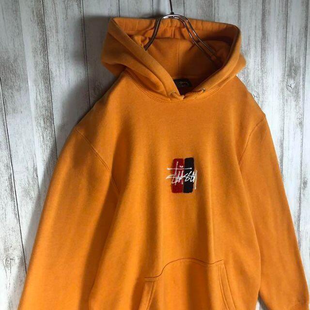 【東海オンエアてつや着用】STUSSY パイル センター刺繍ロゴ パーカー 希少 【東海オンエアてつや着用】STUSSY パイル センター刺繍ロゴ パーカー 希少