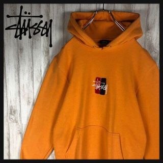 ステューシー(STUSSY)の【東海オンエアてつや着用】STUSSY パイル センター刺繍ロゴ パーカー 希少(パーカー)