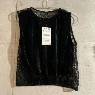 ザラ(ZARA)のベロア　ショートタンクトップ(タンクトップ)