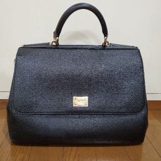 ドルチェアンドガッバーナ(DOLCE&GABBANA)の【値下げ】DOLCE&GABBANA★ブラック★レザーハンドバッグ　(ハンドバッグ)