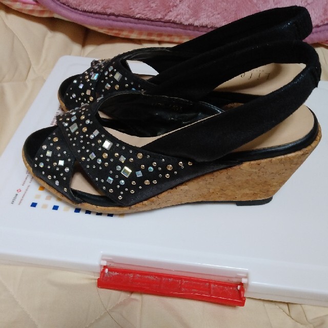 ミュール　黒シルバーメタ　Ssize　22～22.5cm　お値下げ💴⤵️ レディースの靴/シューズ(サンダル)の商品写真