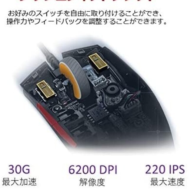 ASUS マウス ガンダム ROG STRIX IMPACT II GUNDAM スマホ/家電/カメラのPC/タブレット(PC周辺機器)の商品写真