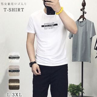 Tシャツ ロゴ入り 半袖 シャツ 男女兼用 シンプル 合わせやすい リネン(Tシャツ/カットソー(半袖/袖なし))