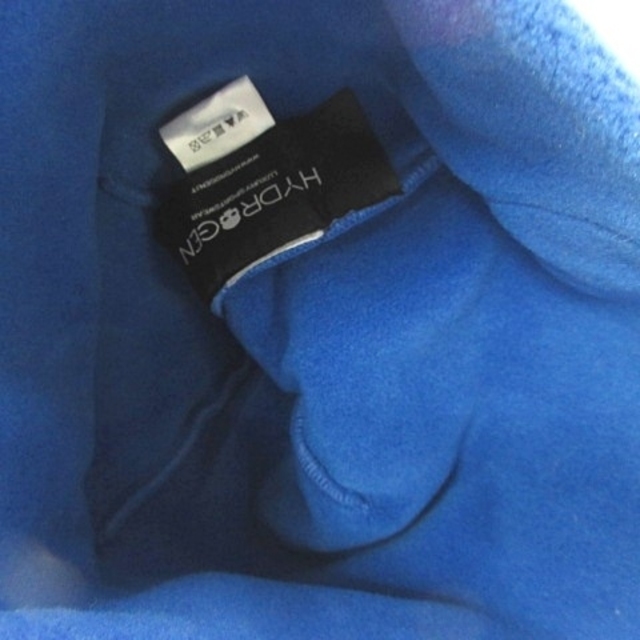 HYDROGEN(ハイドロゲン)のハイドロゲン ニット キャップ 帽子 フリース ロゴ ワッペン ブルー 青 メンズの帽子(ニット帽/ビーニー)の商品写真