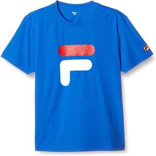 フィラ(FILA)のFILA フィラ テニスウェア 半袖グラフィックTシャツ VM5497青メンズM(ウェア)