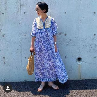 ロンハーマン(Ron Herman)のSZ Blockprints Kity Nila Print Dress 新品(ロングワンピース/マキシワンピース)