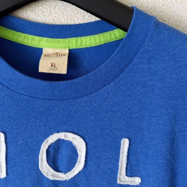 Hollister(ホリスター)の☆HOLLISTER　ホリスター　Tシャツ　青　XLサイズ　美品 メンズのトップス(Tシャツ/カットソー(七分/長袖))の商品写真