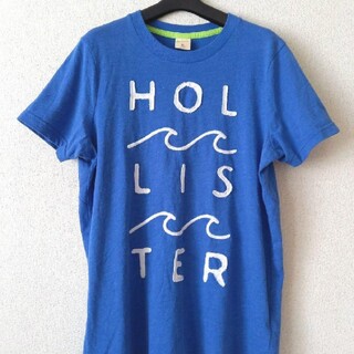 ホリスター(Hollister)の☆HOLLISTER　ホリスター　Tシャツ　青　XLサイズ　美品(Tシャツ/カットソー(七分/長袖))