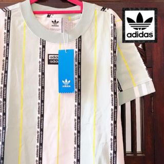 アディダス(adidas)のアディダス 新品 ミントグリーン ロゴライン Tシャツ タンクトップ ジャージ (Tシャツ(半袖/袖なし))