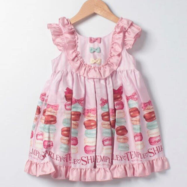 Shirley Temple(シャーリーテンプル)の新品　シャーリーテンプル　110 マカロンワンピース キッズ/ベビー/マタニティのキッズ服女の子用(90cm~)(ワンピース)の商品写真