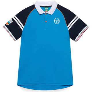 セルジオタッキーニ(Sergio Tacchini)のセルジオタッキーニ テニスウェア 半袖ポロシャツ ブルー メンズM 新品(ウェア)