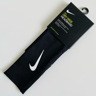 ナイキ(NIKE)のNIKE ナイキ ヘアバンド ブラック Dri-Fit ワイド ターバン(ヘアバンド)