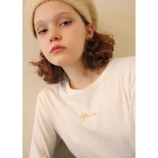 epine embroidery gold logo long tee(Tシャツ/カットソー(七分/長袖))