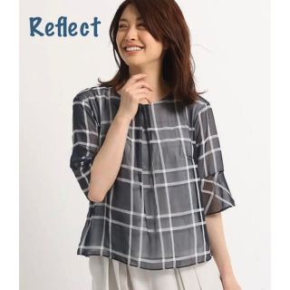 リフレクト(ReFLEcT)の◆リフレクト【洗える】シアーチェックブラウス　13,200円＋税(シャツ/ブラウス(半袖/袖なし))