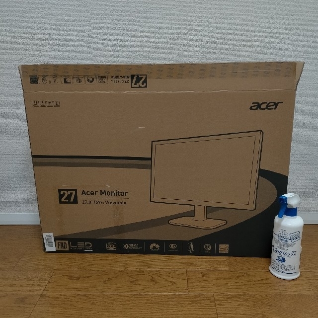 Acer(エイサー)のAcer KA270H 27インチ ディスプレイ/2015年発売 スマホ/家電/カメラのPC/タブレット(PC周辺機器)の商品写真