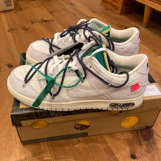 NIKE off-white Dunk Low LOT21  28cm