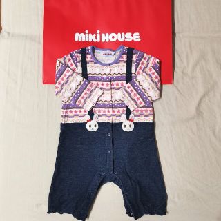 ミキハウス(mikihouse)の【mikihouse】ロンパース カバーオール 長袖 80(ロンパース)