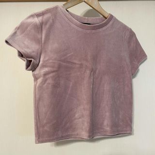 フォーエバートゥエンティーワン(FOREVER 21)の【新品未使用】FOREVER21 フォーエバー21 ショートトップス　ベロア(Tシャツ(半袖/袖なし))