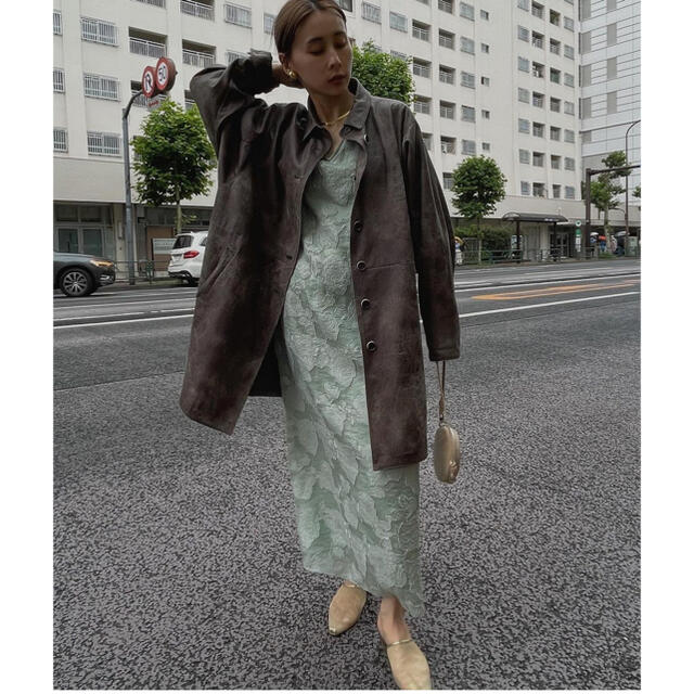 Ameri VINTAGE - CRUSHED LEATHER COAT クラッシュ ヴィンテージ