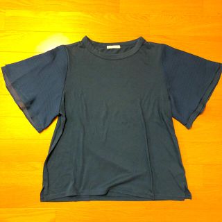 スタディオクリップ(STUDIO CLIP)のスタディオクリップ    袖フレアTシャツ  ピーコックグリーン(Tシャツ(半袖/袖なし))