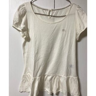 バーバリーブルーレーベル(BURBERRY BLUE LABEL)の美品 Burberry バーバリーブルーレーベル フリルTシャツ(Tシャツ(半袖/袖なし))