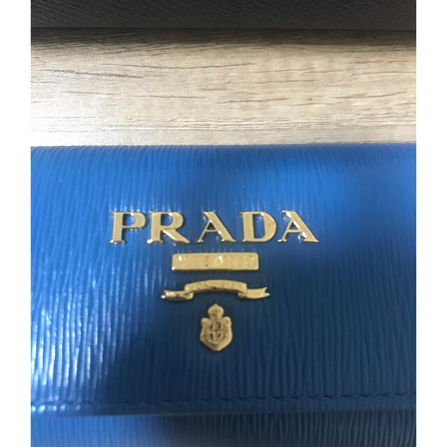 PRADA キーケース 1PG222 VITELLO MOVE COBALT-