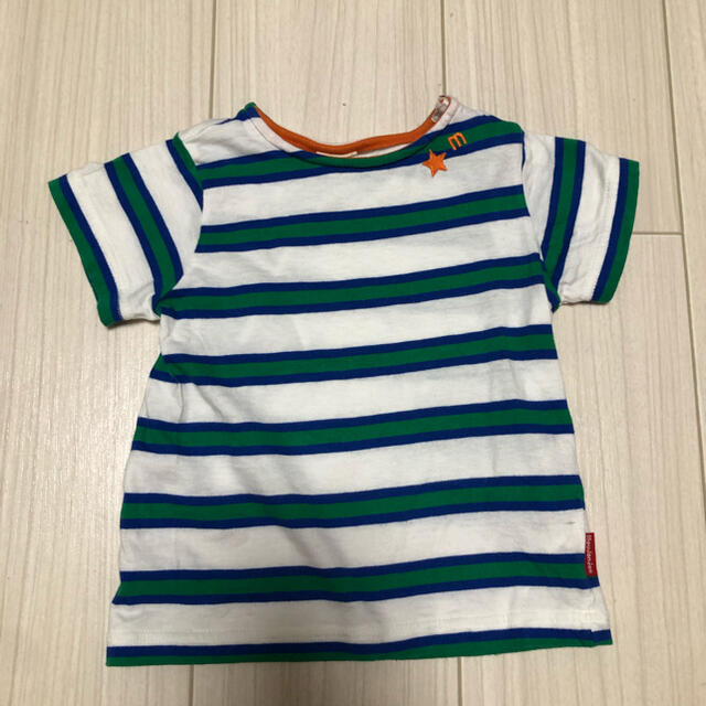 mou jon jon(ムージョンジョン)のムージョンジョン　ボーダー　半袖Tシャツ　90 キッズ/ベビー/マタニティのキッズ服男の子用(90cm~)(Tシャツ/カットソー)の商品写真