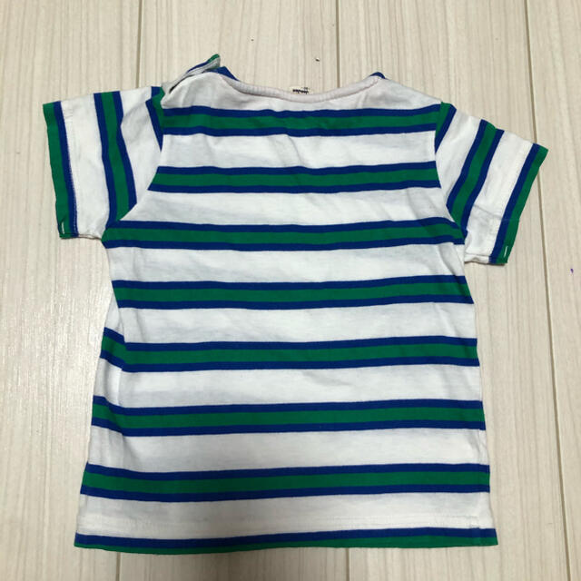 mou jon jon(ムージョンジョン)のムージョンジョン　ボーダー　半袖Tシャツ　90 キッズ/ベビー/マタニティのキッズ服男の子用(90cm~)(Tシャツ/カットソー)の商品写真