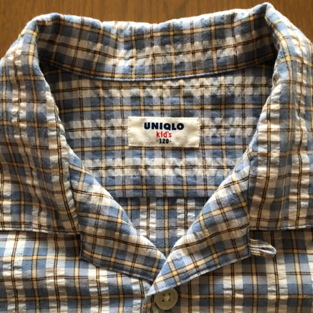 UNIQLO(ユニクロ)のユニクロ  キッズ チェックシャツ 120 キッズ/ベビー/マタニティのキッズ服男の子用(90cm~)(ブラウス)の商品写真