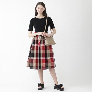 バーバリーブルーレーベル(BURBERRY BLUE LABEL)のブルーレーベルクレストブリッジ新品紙タグ付★チェックドビーニットコンビワンピース(ひざ丈ワンピース)