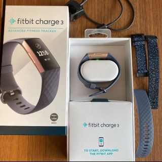 【本日限定！】Fitbit CHARGE3 ブルーグレー(腕時計(デジタル))